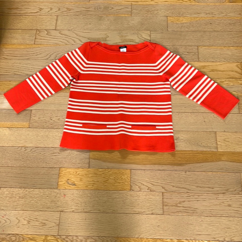 Orange Striped J. Crew Sweater